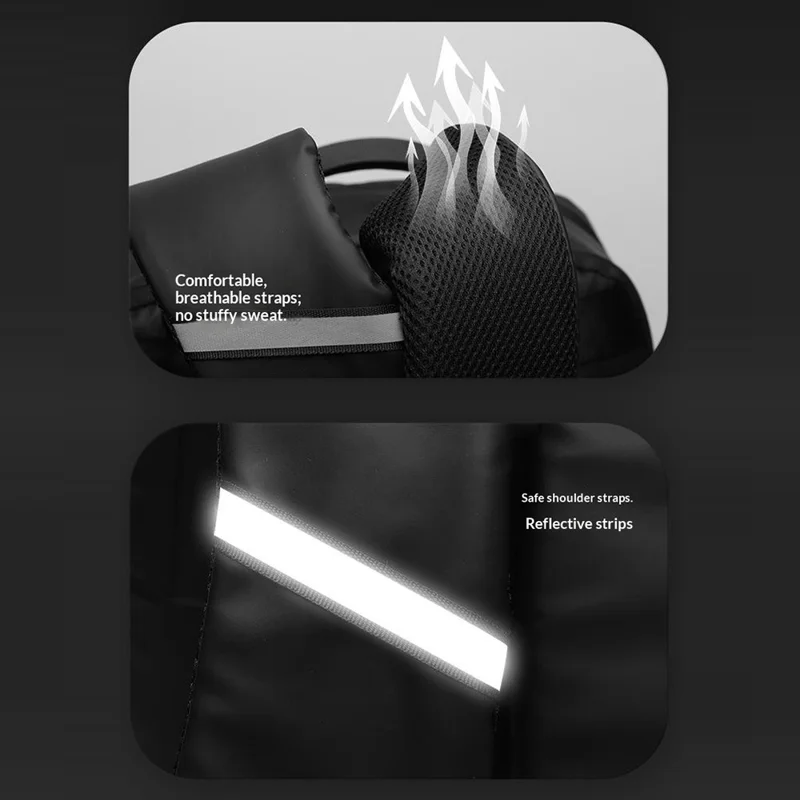 WEPOWER 3426 Sac à dos casual pour trajet quotidien, grand sac à dos pour ordinateur portable, grande capacité, pour étudiants / voyages d'affaires, sac de jour - Noir