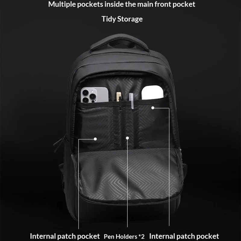 WEPOWER 1342 1680D vandtæt rygsæk med stort rumfang skuldertaske med flere opbevaringslag og justerbare bikunststofremme - Sort