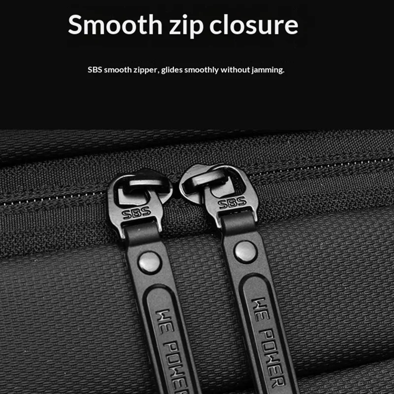 WEPOWER 1342 1680D vandtæt rygsæk med stort rumfang skuldertaske med flere opbevaringslag og justerbare bikunststofremme - Sort