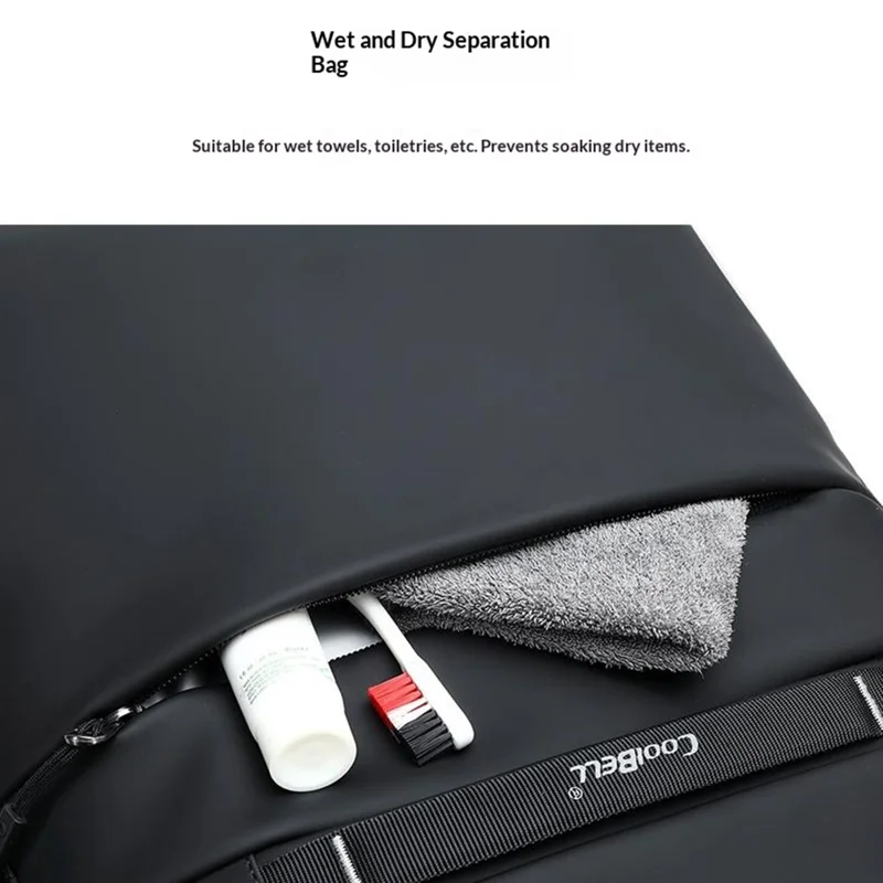 COOLBELL CB-8316 15.6 Inch Laptop Backpack for Men Business / Short Trip Travel Bag Splash-Proof Daypack - Black