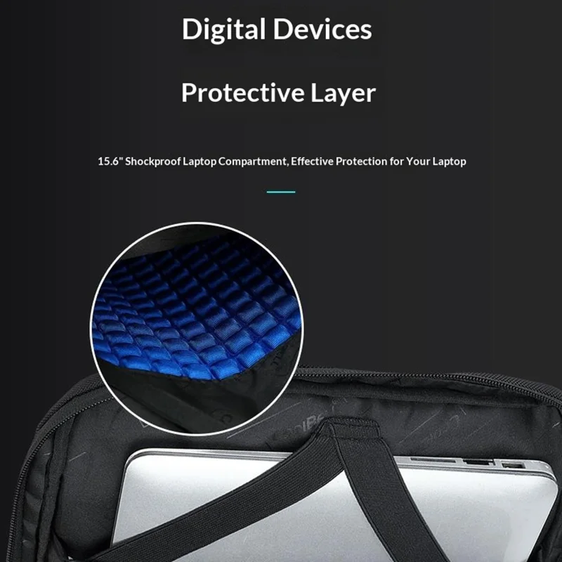 COOLBELL CB-8316 15.6 Inch Laptop Backpack for Men Business / Short Trip Travel Bag Splash-Proof Daypack - Black