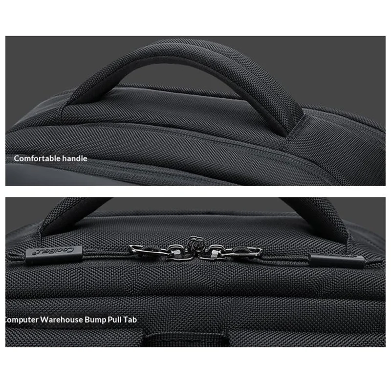 COOLBELL CB-8316 15.6 Inch Laptop Backpack for Men Business / Short Trip Travel Bag Splash-Proof Daypack - Black