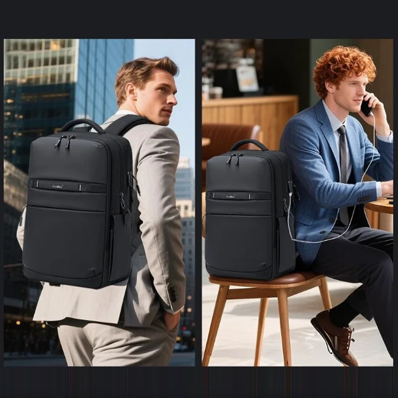 COOLBELL CB-8316 15.6 Inch Laptop Backpack for Men Business / Short Trip Travel Bag Splash-Proof Daypack - Black