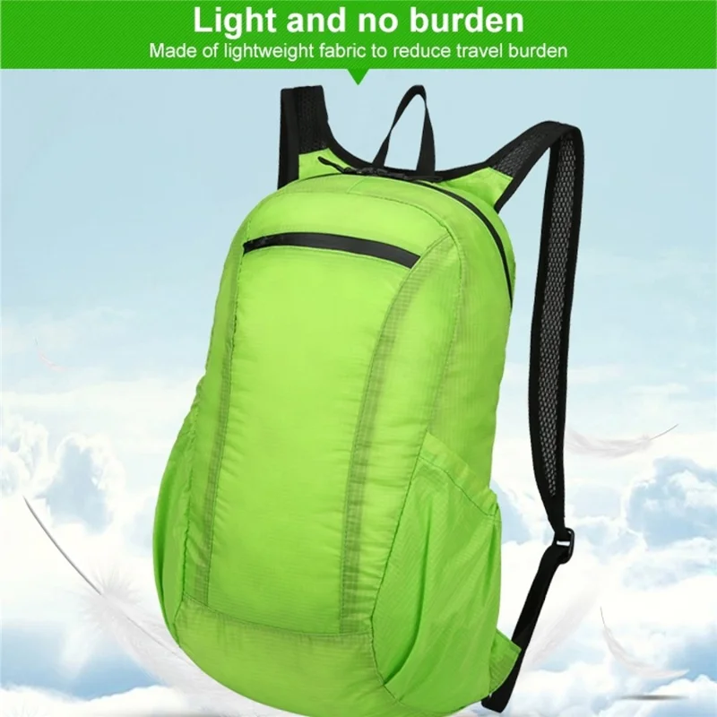 Mochila plegable HAWEEL HWL7033 para viaje al aire libre, ligera de poliéster, portátil, color verde