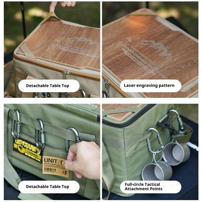 SNLM-361 36 л Тактическая дорожная сумка с разделочной доской, многофункциональная кемпинговая сумка для улицы — зеленый
