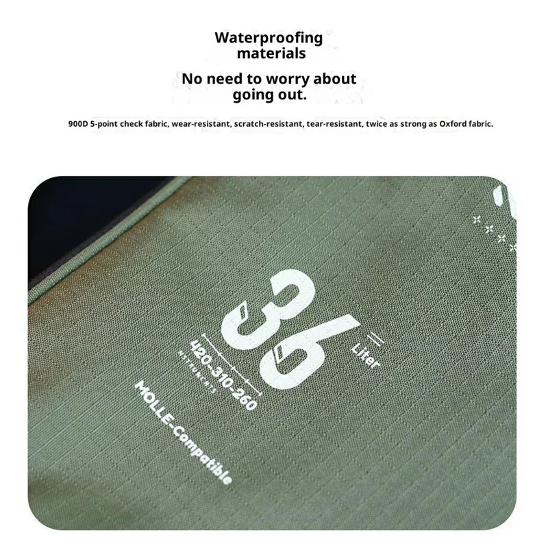 SNLM-361 36 л Тактическая дорожная сумка с разделочной доской, многофункциональная кемпинговая сумка для улицы — зеленый