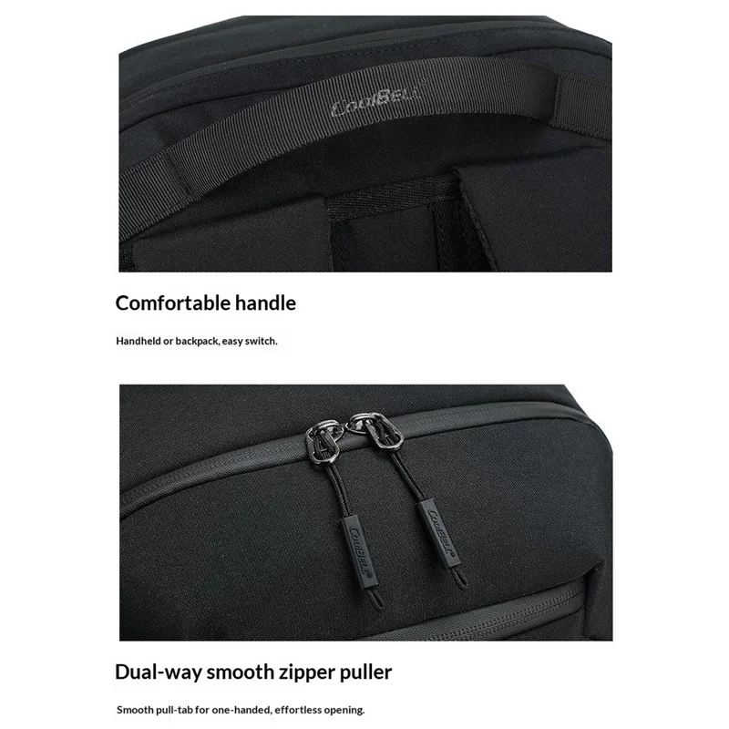 COOLBELL CB-8318 30L Breathable Business Travel Backpack Large Capacity Waterproof 15 inch Laptop Storage Bag - Black