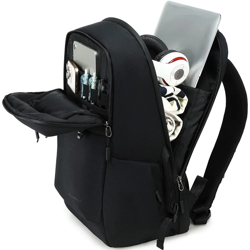 COOLBELL CB-8318 30L Breathable Business Travel Backpack Large Capacity Waterproof 15 inch Laptop Storage Bag - Black