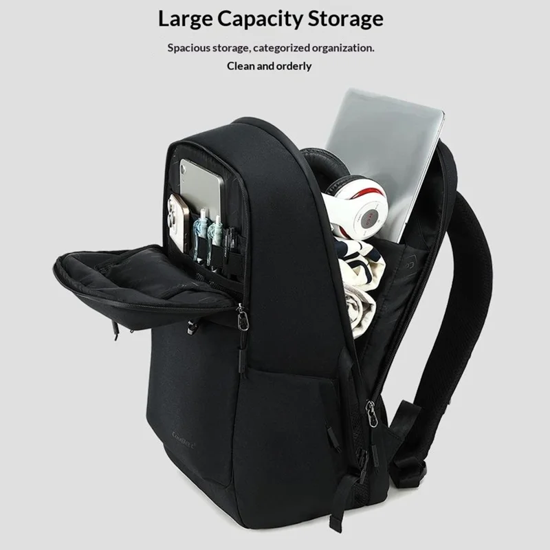 COOLBELL CB-8318 30L Breathable Business Travel Backpack Large Capacity Waterproof 15 inch Laptop Storage Bag - Black