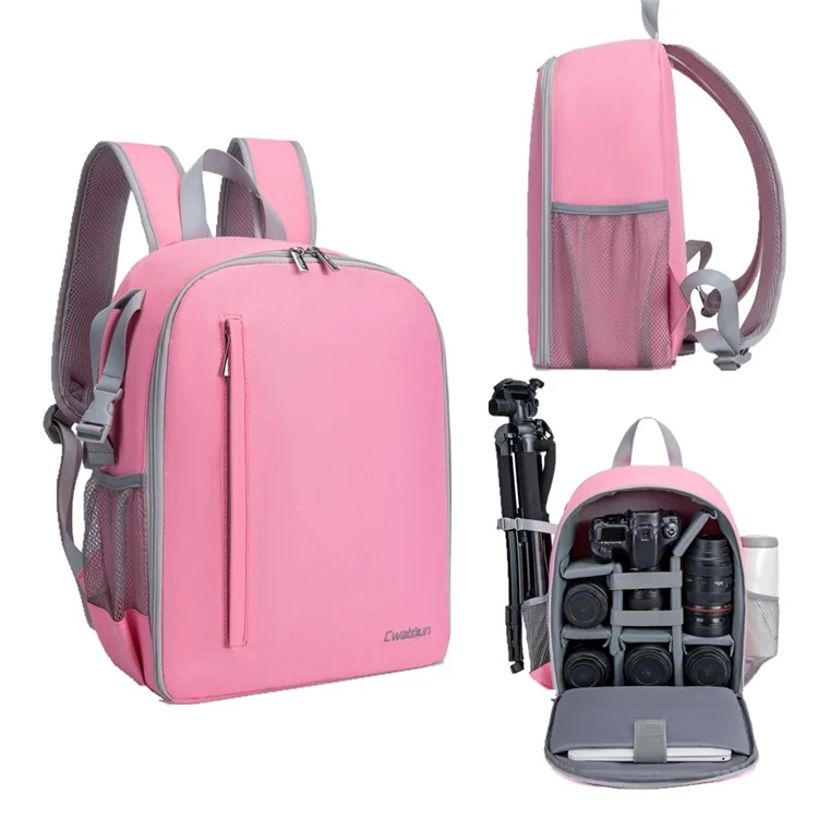 CADEN D6 Travel Backpack DSLR-Kamera-Rucksack Professionelle abriebfeste Große Tasche Objektiv Outdoor-Reise-Umhängetasche für Canon/Nikon/Sony-Kameras, Größe: 26x13x35cm