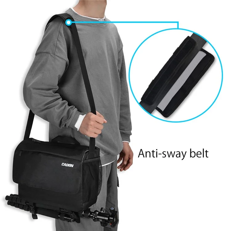 CADEN K12 Sac à Bandoulière DSLR Camera Messenger à Grande Capacité Pour Les Voyages en Plein Air