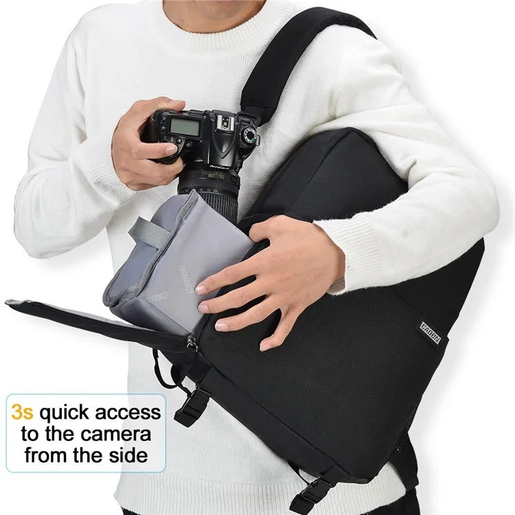 Caden L4 Waterproof SLR/DSLR Camera Backpack Case di Viaggio Per la Telecamera Per la Telecamera Per la Telecamera Per la Fotocamera e Lenti Canon Nikon Sony - Dimensioni S 29x13x39cm/nero