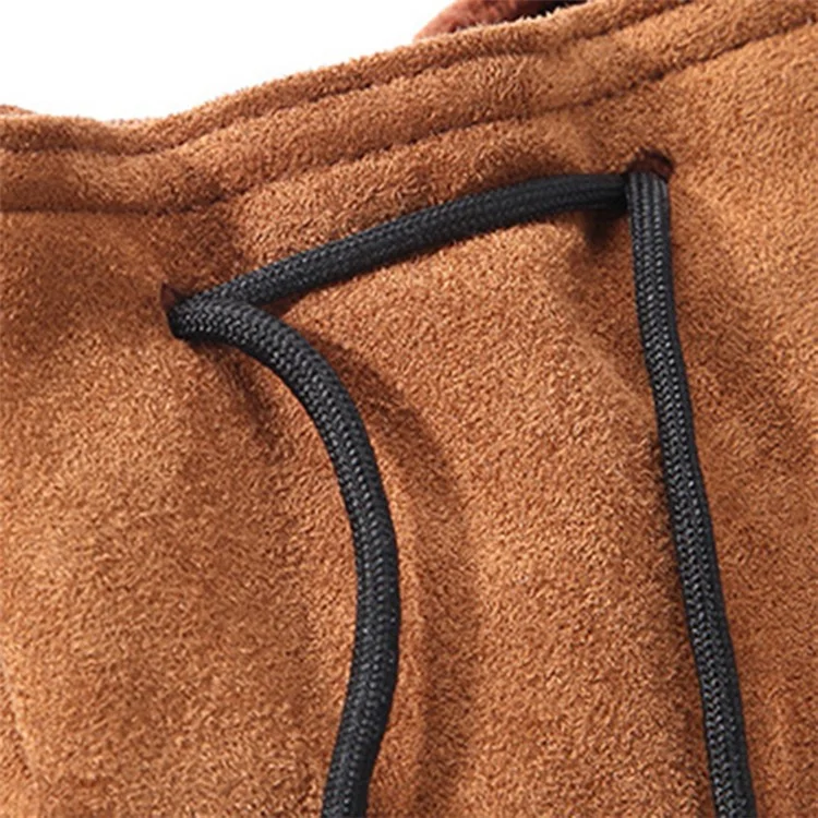JCCOTTON FB-00001 For Canon Nikon Sony Wear-resistant Drawstring Bag Camera Lens Protection Sleeve Pouch, Size: M - Brown