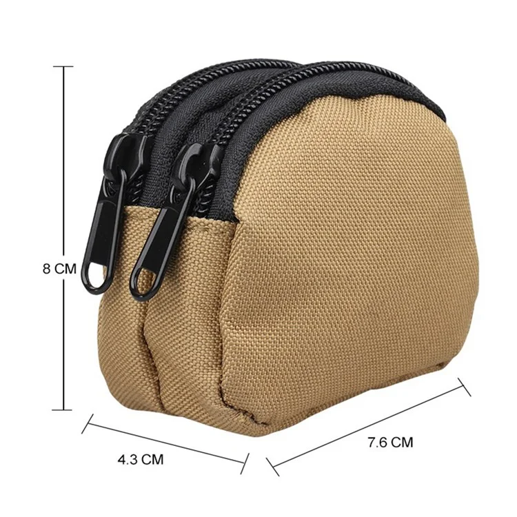 H25 Sac à Taille Sportive Tactique en Plein Air Double Poches 1000d Nylon Mini Coin Keys Rangement Sachet
