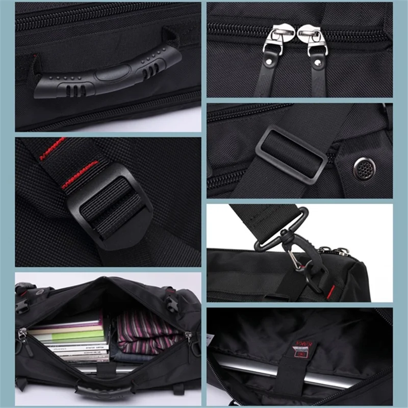 KAKA KA-2050 40L Sac à Dos Imperméable avec Boucle de Poitrine pour le Camping, la Randonnée, les Voyages - Noir