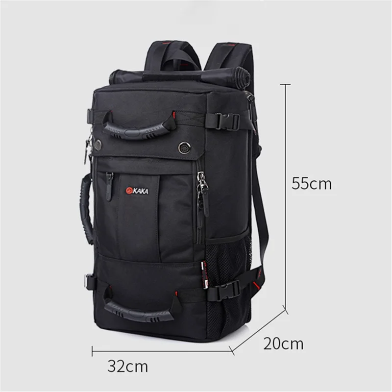 KAKA KA-2050 40L Sac à Dos Imperméable avec Boucle de Poitrine pour le Camping, la Randonnée, les Voyages - Noir
