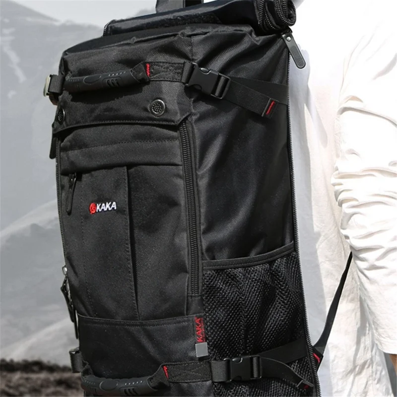 KAKA KA-2050 40L Sac à Dos Imperméable avec Boucle de Poitrine pour le Camping, la Randonnée, les Voyages - Noir