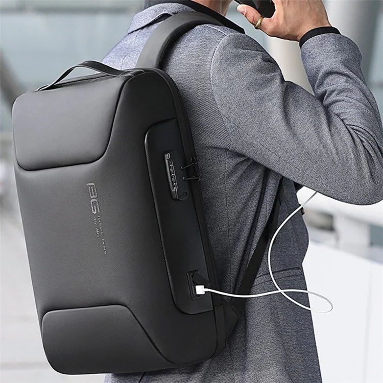 Bange BG-7216 Men Business Travel Oxford Cloth Rackpack Rackpack Antiff Laptop Для Хранения Для Хранения Для Хранения Платы за Зарядки Порта - Черный