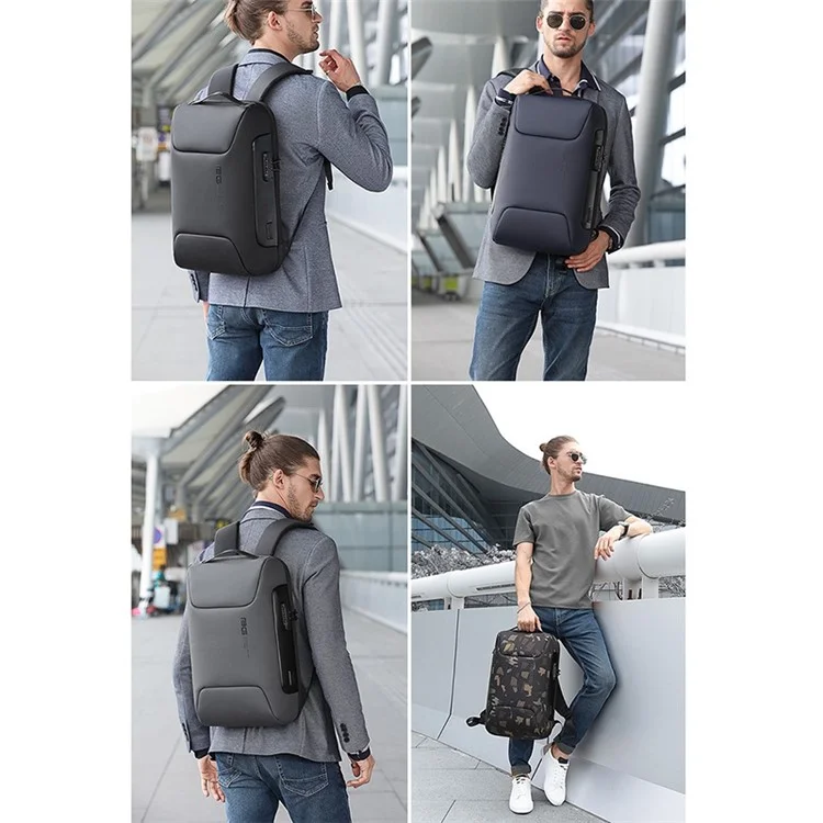 Bange BG-7216 Men Business Travel Oxford Cloth Rackpack Rackpack Antiff Laptop Для Хранения Для Хранения Для Хранения Платы за Зарядки Порта - Черный