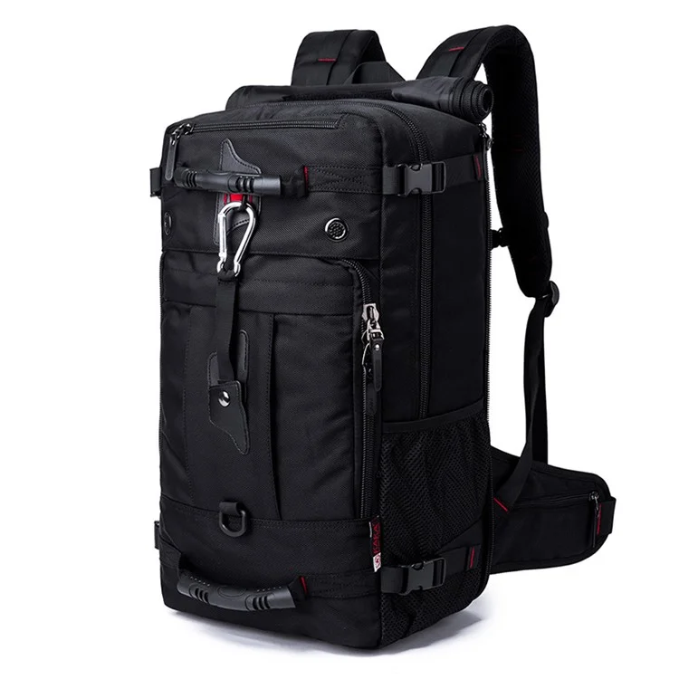 KAKA KA-2070-1 Men Camping Hiking Multi-function 40L Shoulder Bag Outdoor Waterproof Backpack with Hidden Shoulder Strap - Black