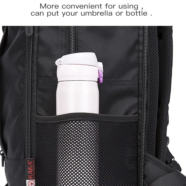 KAKA KA-2070-1 Men Camping Hiking Multi-function 40L Shoulder Bag Outdoor Waterproof Backpack with Hidden Shoulder Strap - Black