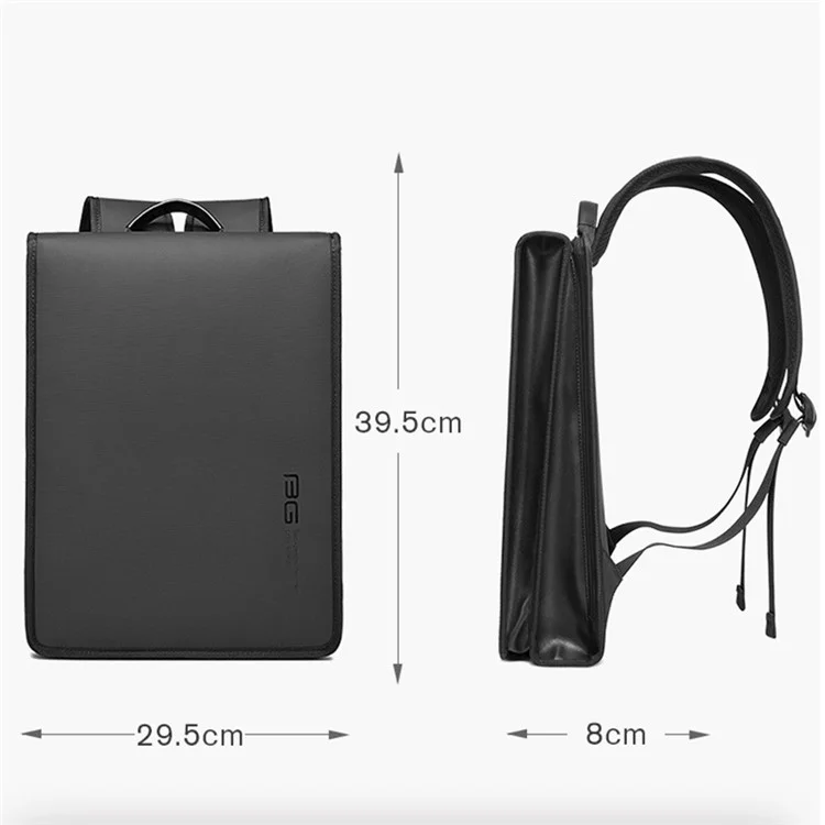 BANGE BG-7252 Zaino da uomo stile business Borsa per laptop Borsa a spalla Forniture da viaggio - Nero