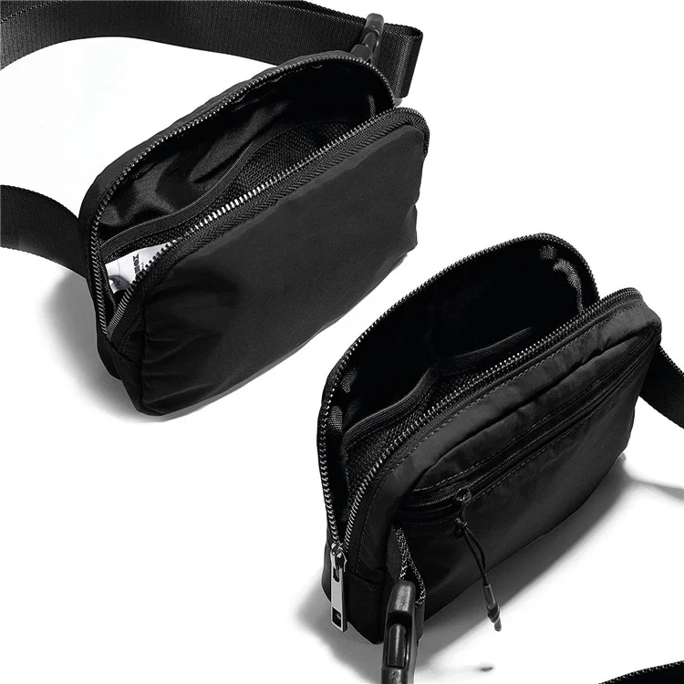 JBL-01 Waterproof Wasit Bag Crossbody Bag Lightweight Chest Daypack Shoulder Bag Travel Running Bag for Men and Women - Black