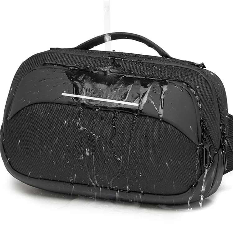 OZUKO 9551 Crossbody Shoulder Bag Casual Business Lightweight Chest Bag for Tactical Travel Work - Black