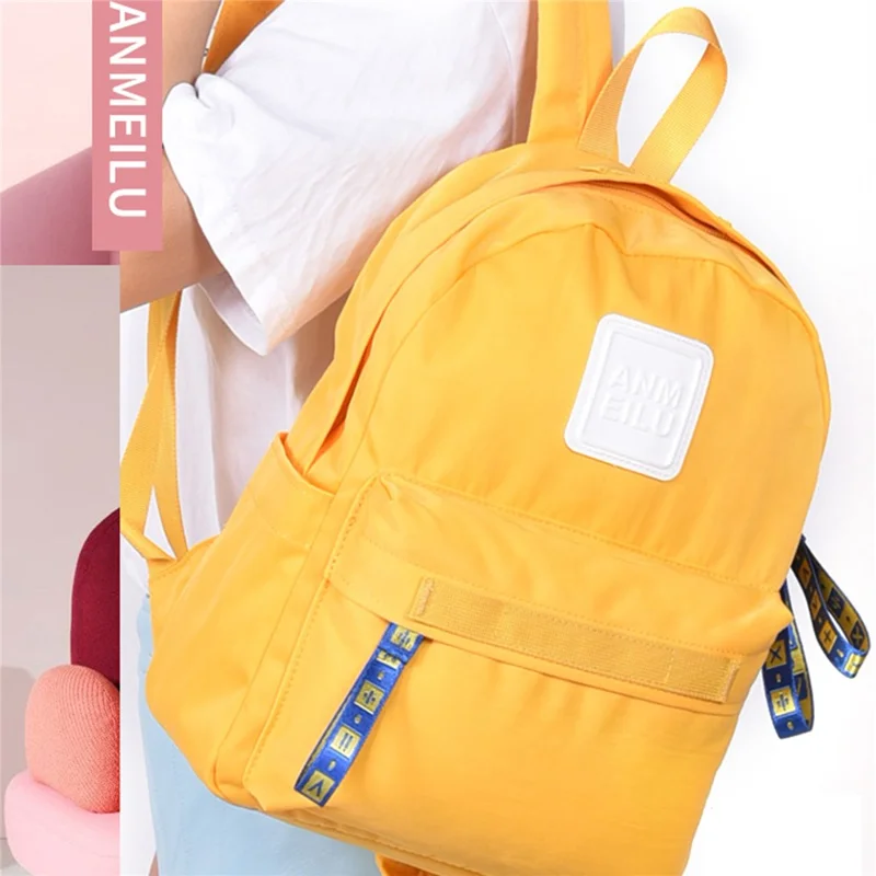 ANMEILU 1043 Jednokolorowy Pielęgnacyjny Plecak z Nylonu Mini Torebka na Ramię na iPad Pro 9,7-calowy (Mały Rozmiar) - Czerwony