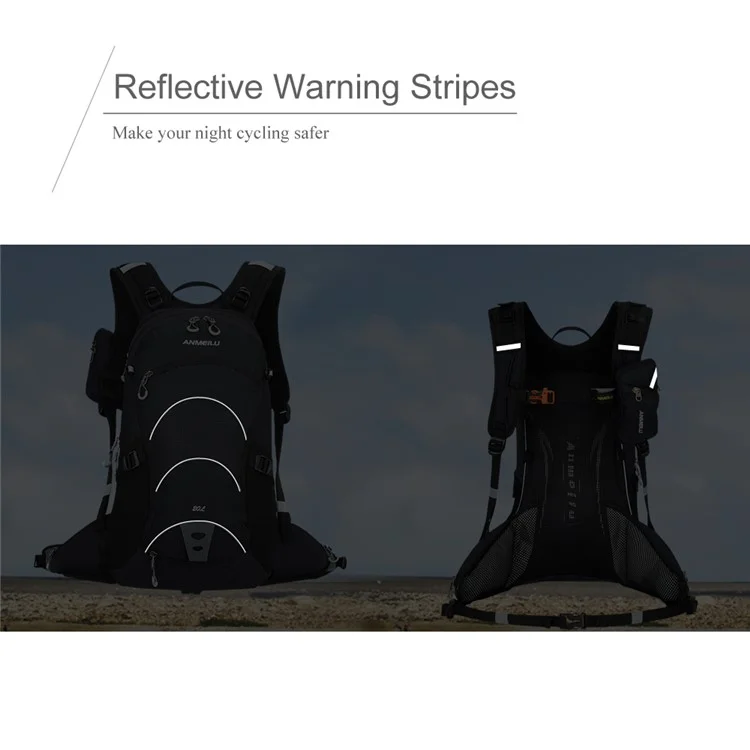 ANMEILU 1023 Mochila Esportiva Leve 20L Mochila de Viagem Diária com Rede para Capacete e Capa de Chuva para Mulheres Homens - Cinza