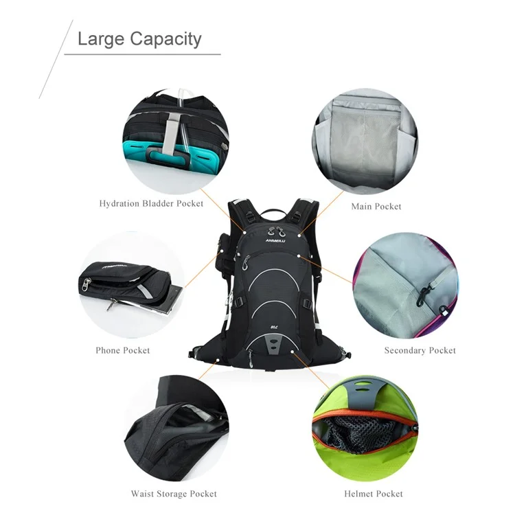 ANMEILU 1023 Léger Sac à dos de sport 20L Sac de voyage Sac à dos pour femmes et hommes - Vert
