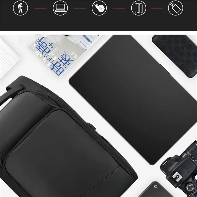 ML8018 Großer Business-Laptop-Rucksack Reise-Rucksack Tasche Wasser-abweisend Schultertasche mit externer USB-Ladestation
