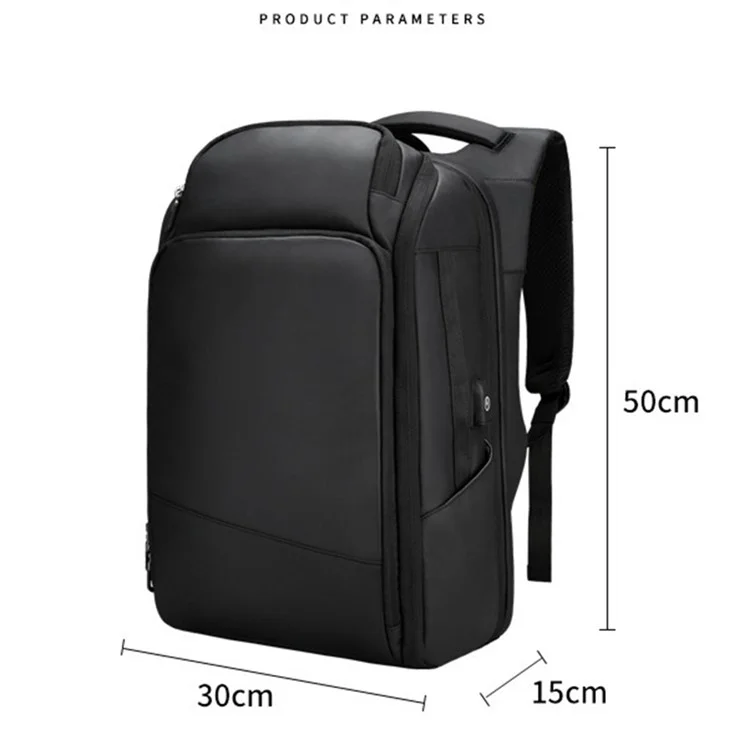 ML8018 Großer Business-Laptop-Rucksack Reise-Rucksack Tasche Wasser-abweisend Schultertasche mit externer USB-Ladestation