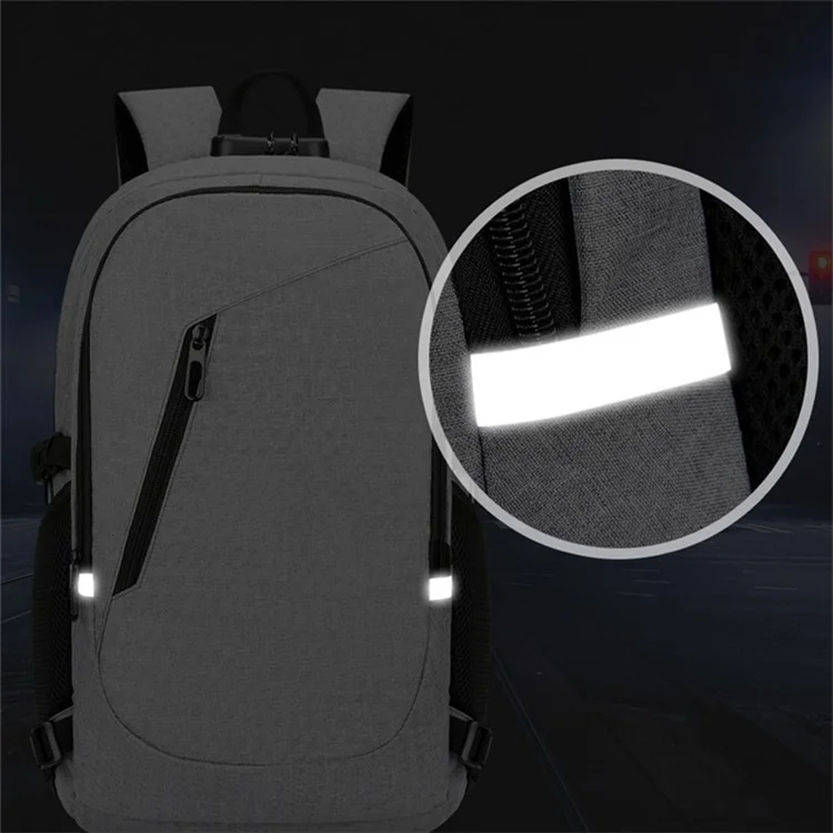 Sac à dos large YS-119T, sac à dos anti-eau pour ordinateur portable, sac de voyage Rucksack, sac de transport pour le camping - Gris