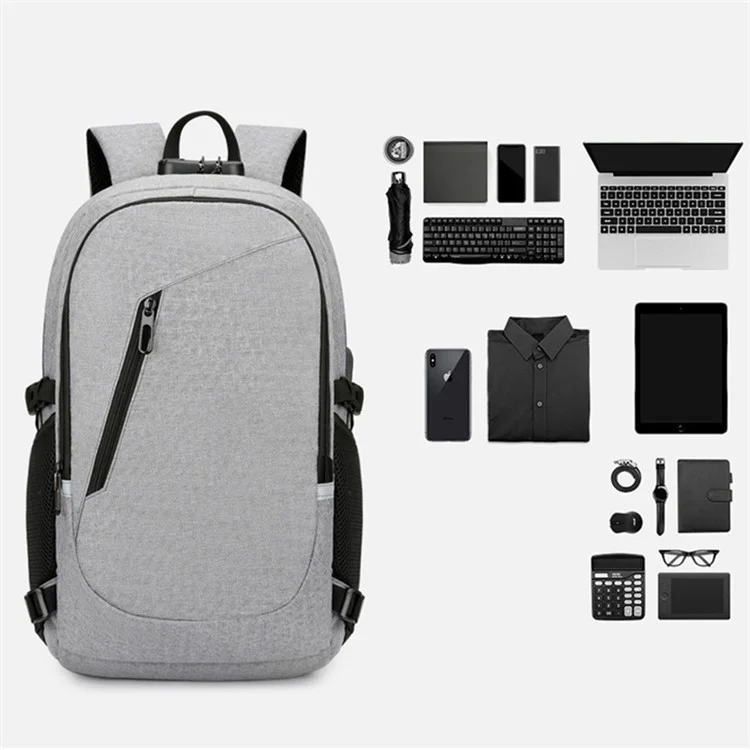 Sac à dos large YS-119T, sac à dos anti-eau pour ordinateur portable, sac de voyage Rucksack, sac de transport pour le camping - Gris