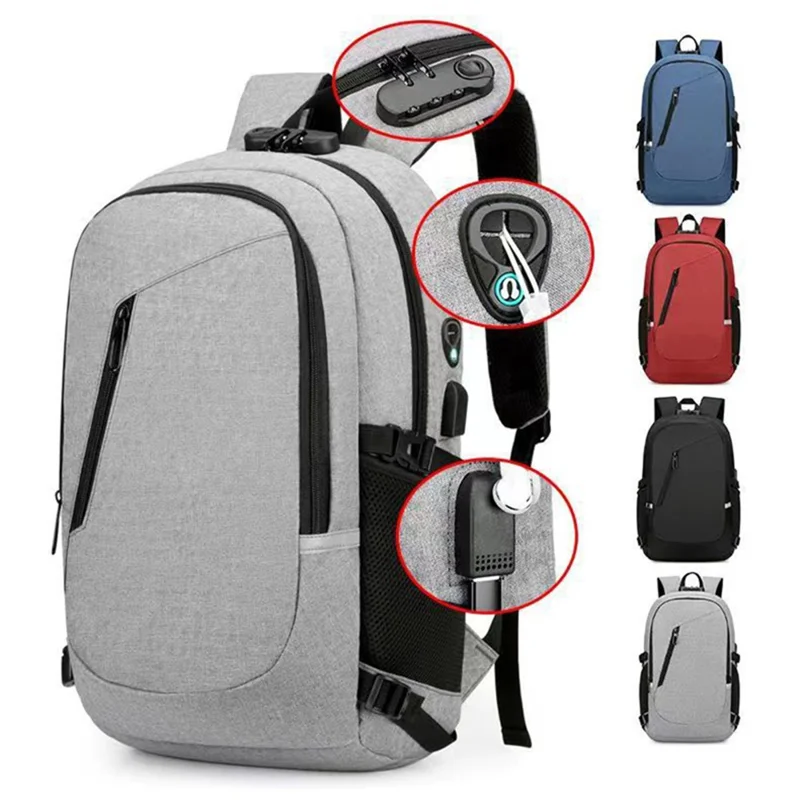 YS-119T Large Backpack Water Repellent Laptop Backpack Travel Rucksack Camping Carrying Shoulders Bag - Blue