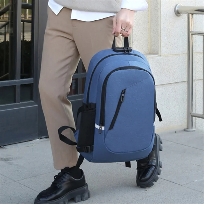 YS-119T Large Backpack Water Repellent Laptop Backpack Travel Rucksack Camping Carrying Shoulders Bag - Blue