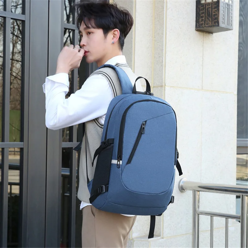 YS-119T Large Backpack Water Repellent Laptop Backpack Travel Rucksack Camping Carrying Shoulders Bag - Blue