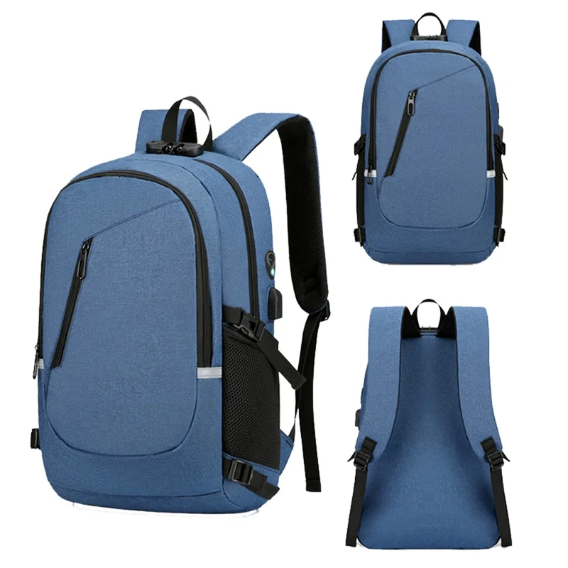 YS-119T Large Backpack Water Repellent Laptop Backpack Travel Rucksack Camping Carrying Shoulders Bag - Blue