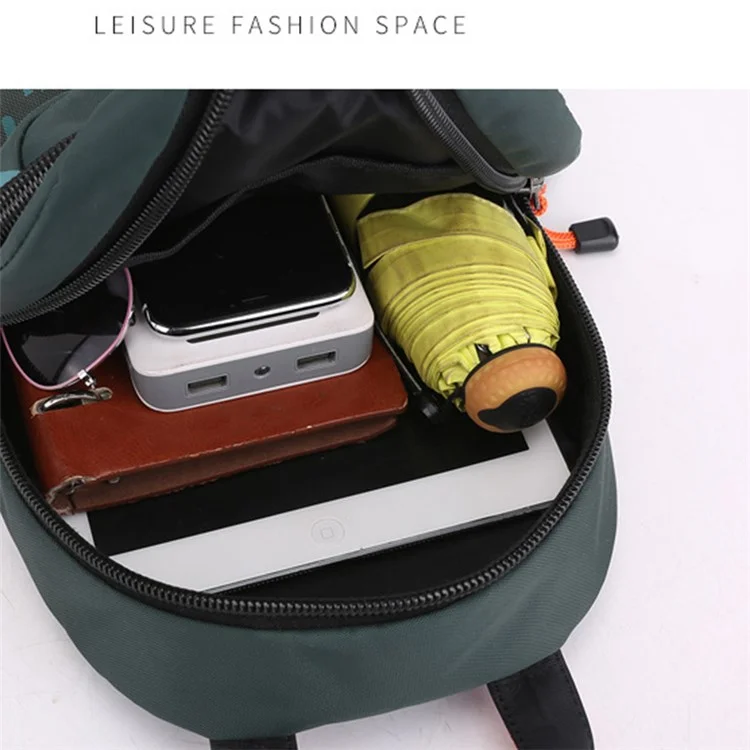 HAOSHUAI 5122(Nouvelle Version) Sac poitrine polyvalent pour homme Sac à dos anti-éclaboussures en nylon décontracté - Vert grisâtre