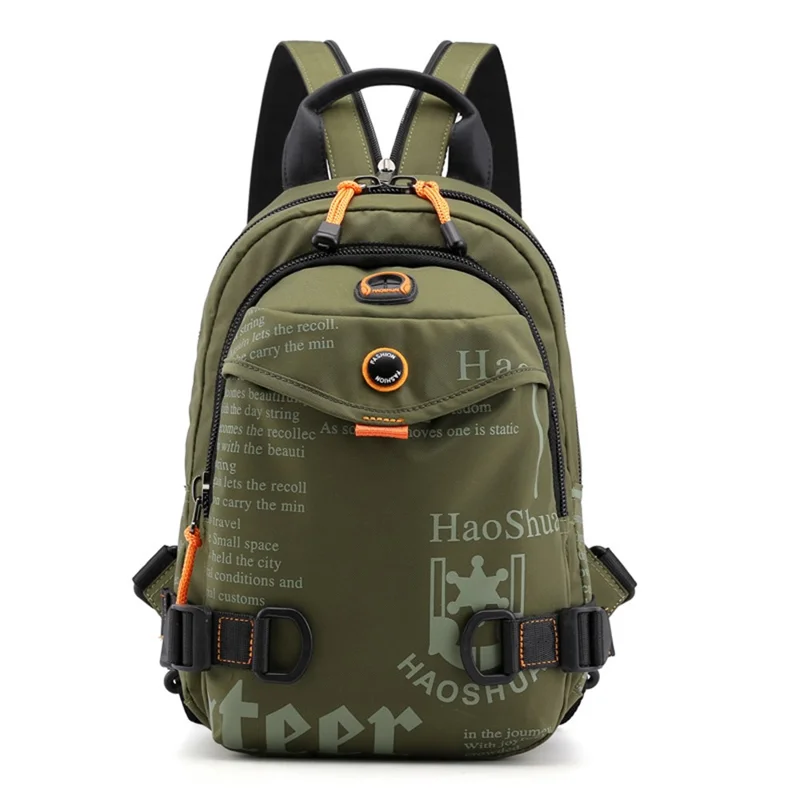 HAOSHUAI 5122(New Version) Multifunction Men Chest Bag Backpack Anti-splash Nylon Casual Single Shoulder Bag - Army Green