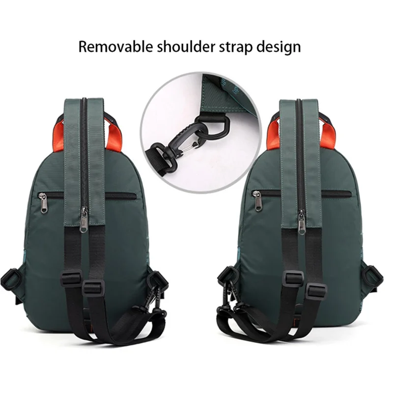HAOSHUAI 5122(New Version) Multifunction Men Chest Bag Backpack Anti-splash Nylon Casual Single Shoulder Bag - Army Green