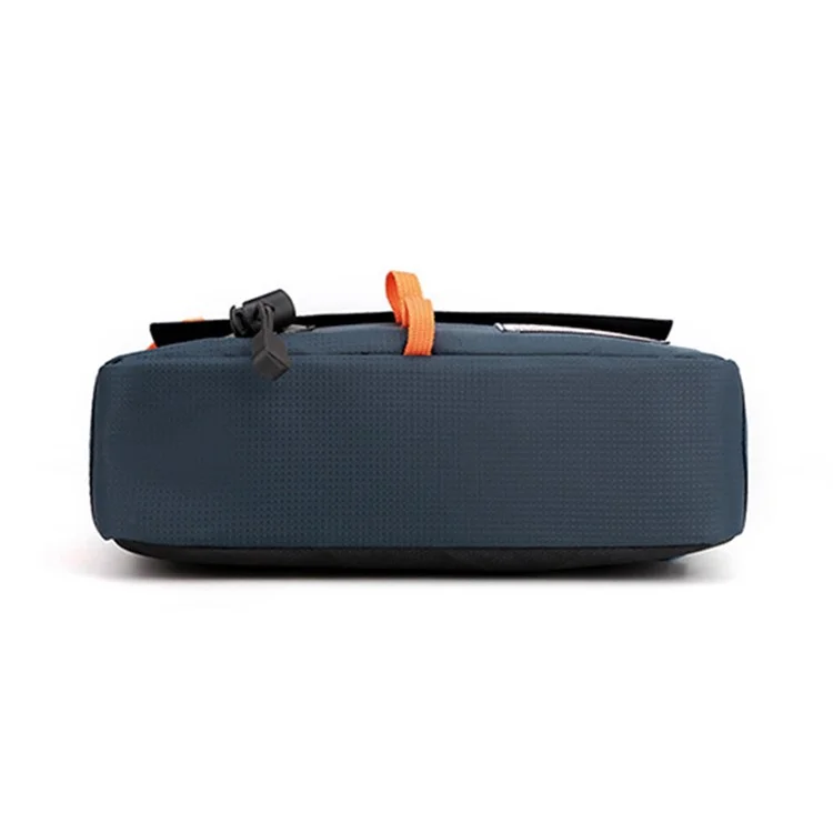 HAOSHUAI 204# Sac à bandoulière pour homme en nylon, sac messenger, sac porté travers, résistant à l'eau pour le bureau, l'école - Bleu foncé