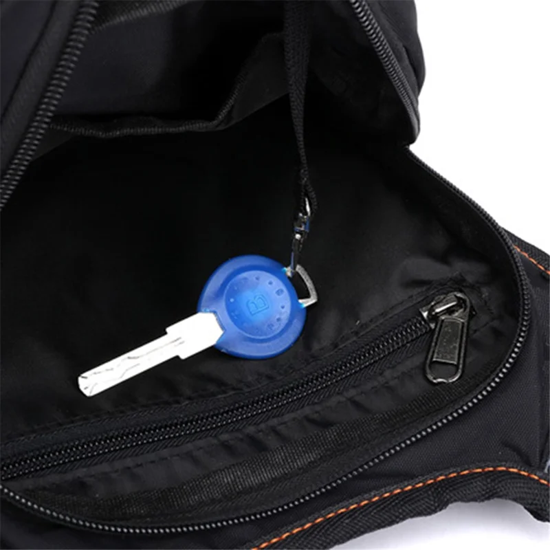 HAOSHUAI 5126# Nylon Drop Leg Bag Hiking Waist Pack for Men Tactical Motorcycle Bike Cycling Riding Fanny Pouch - Blackish Green