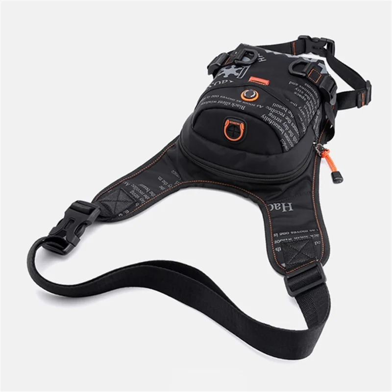HAOSHUAI 5126# Nylon Drop Leg Bag Hiking Waist Pack for Men Tactical Motorcycle Bike Cycling Riding Fanny Pouch - Camouflage