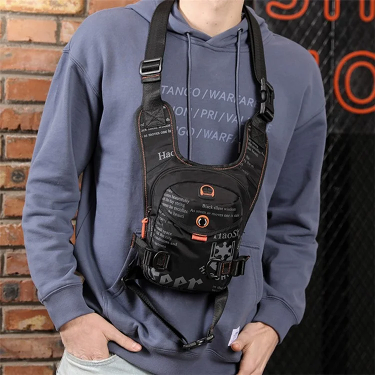 HAOSHUAI 5126# Nylon Drop Leg Bag Hiking Waist Pack for Men Tactical Motorcycle Bike Cycling Riding Fanny Pouch - Camouflage