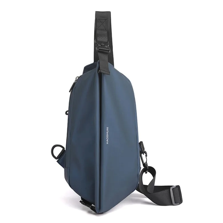 HAOSHUAI 1100-25# Wasserdichter Nylon-Brustbeutel Herren Umhängetasche für Sport, Reisen und Arbeit - Dunkelblau