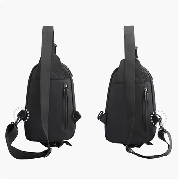 HAOSHUAI 1100-25# Wasserdichter Nylon-Brustbeutel Herren Umhängetasche für Sport, Reisen und Arbeit - Dunkelblau