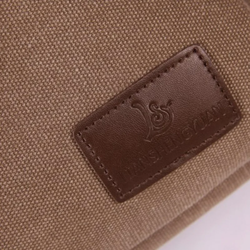 Outdoor Retro Canvas Backpack Women Drawstring Solid Color Dual Shoulder Bag - Army Green