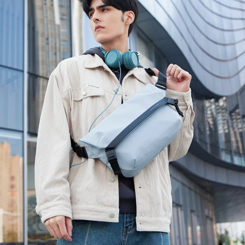 MARK RYDEN MR2819 Stylish 900D Oxford Cloth Single Shoulder Chest Bag Men Casual Crossbody Bag - Schwarz